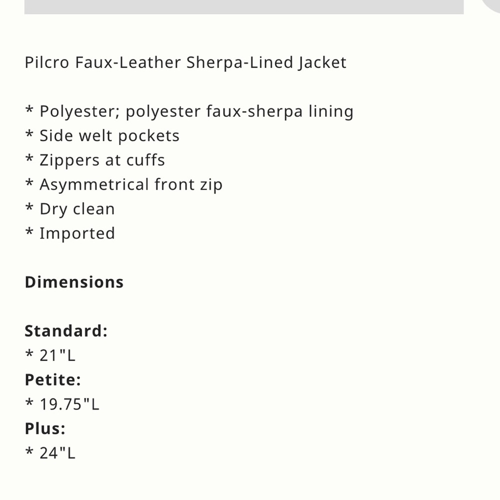 Anthropologie NWT Pilcro Faux-Leather Sherpa-Lined Jacket size M. - Picture 12 of 16